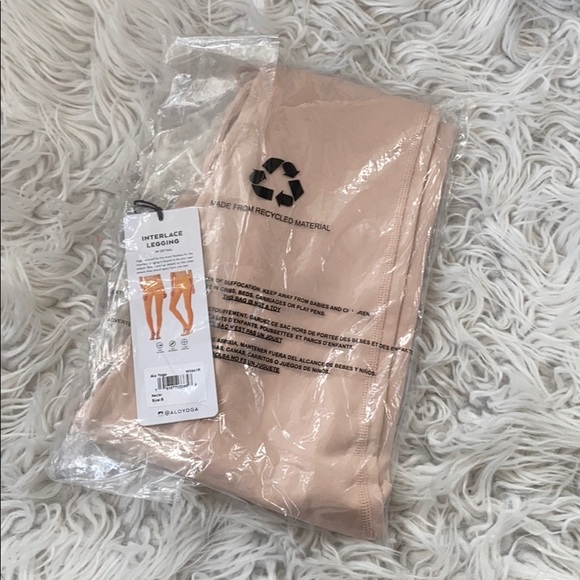 NEW • Alo Yoga • Interlace Leggings Nectar Pink - Picture 6 of 7